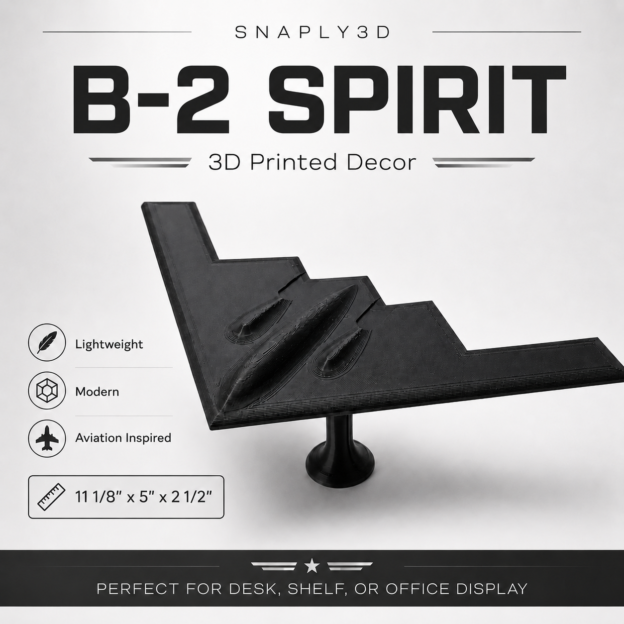 B-2 Spirit Inspired 3D Printed Decor