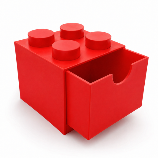 Stackable Brick Storage Box – Modern Desk Organizer