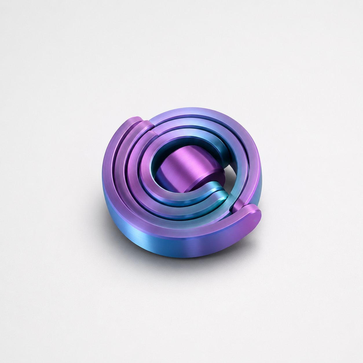 Metallic Rainbow Spiral Fidget