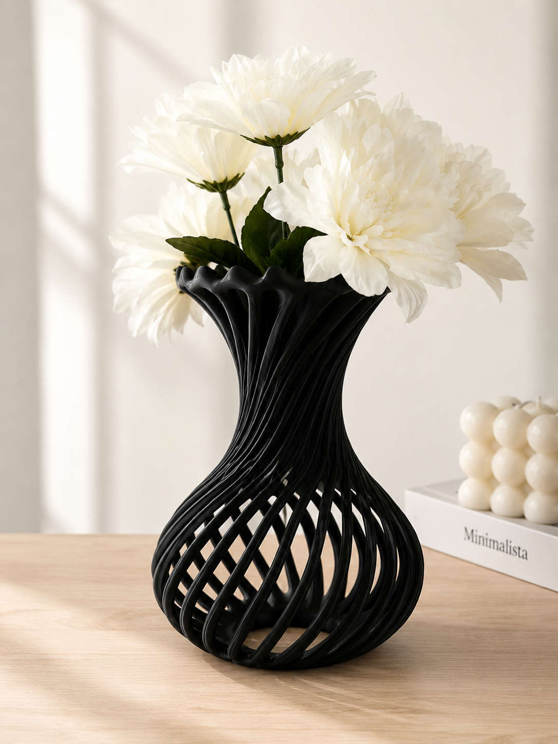 Decorative Spiral Vase – 3D Printed Modern Home Décor