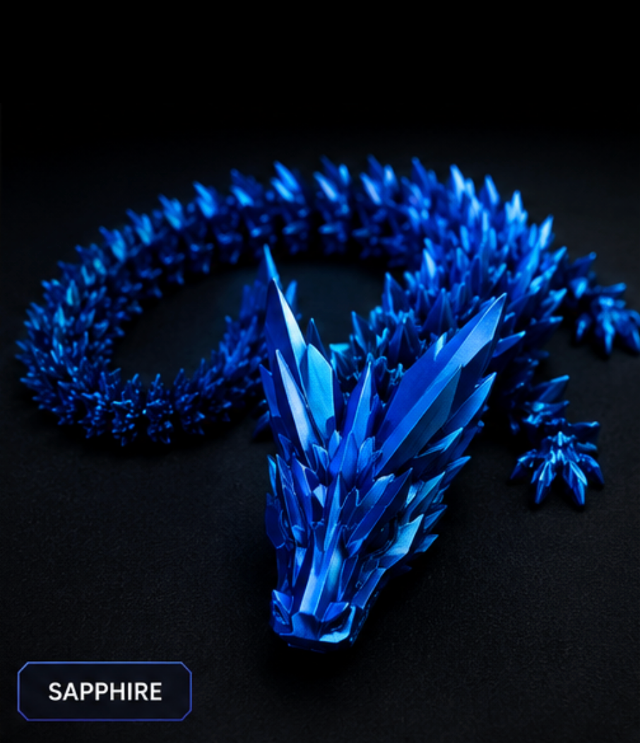 Nebula Crystal Dragon – 18” Articulated Collectible