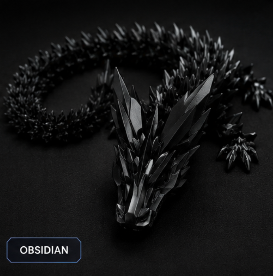Nebula Crystal Dragon – 18” Articulated Collectible