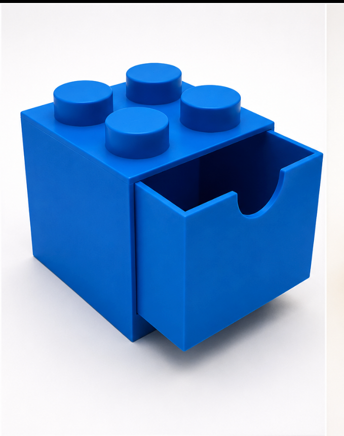 Stackable Brick Storage Box – Modern Desk Organizer