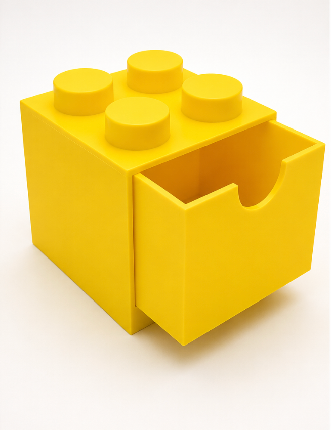 Stackable Brick Storage Box – Modern Desk Organizer